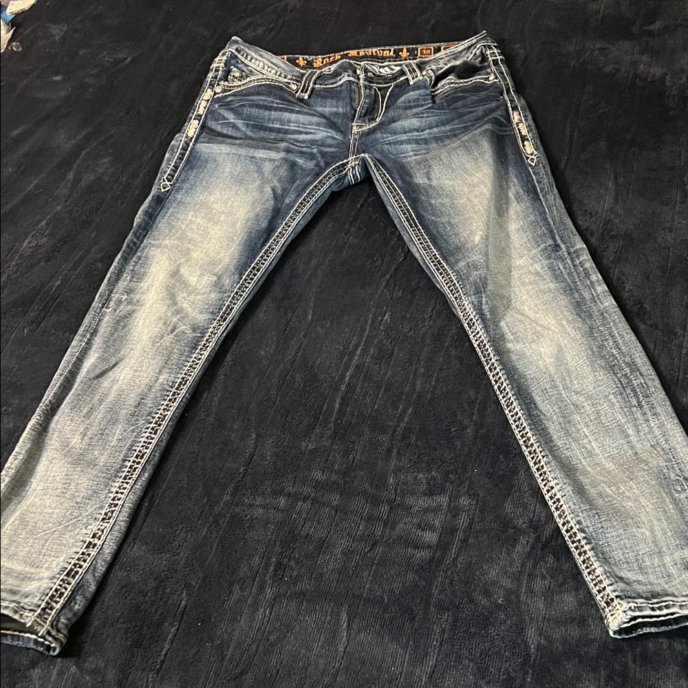 Rock Revival Blue Ankle & Cropped Jeans